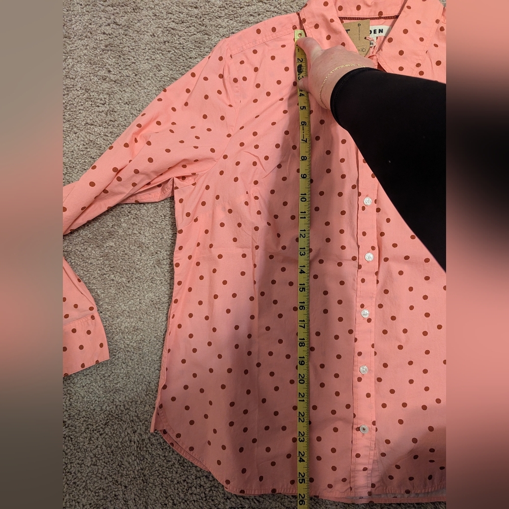 Boden Pink Polka Dot Button Down Shirt - Picture 10 of 10